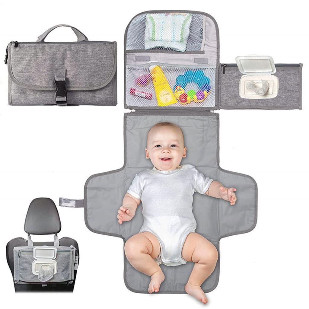 SNOWIE SOFT Baby Changing Mat with Organizer Bags, Foldable and Detachable Changing Pad for Baby Diaper Bag, Changing Table Pad. One-Hand Diaper Change Pad. Baby Shower Gifts, Newborn Baby Essentials SNOWIE SOFT Baby Changing Mat with Organizer Bags, Foldable and Detachable Changing Pad for Baby Diaper Bag, Changing Table Pad. One-Hand Diaper Change Pad. Baby Shower Gifts, Newborn Baby Essentials